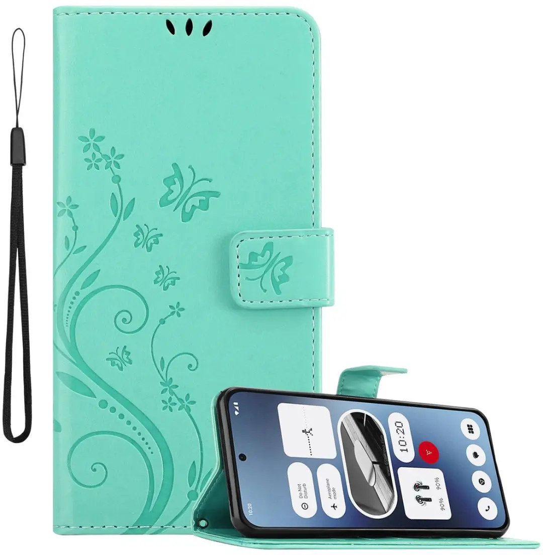 Cadorabo Hoesje geschikt voor Nothing Phone 2 in BLOEMEN TURKOOIS