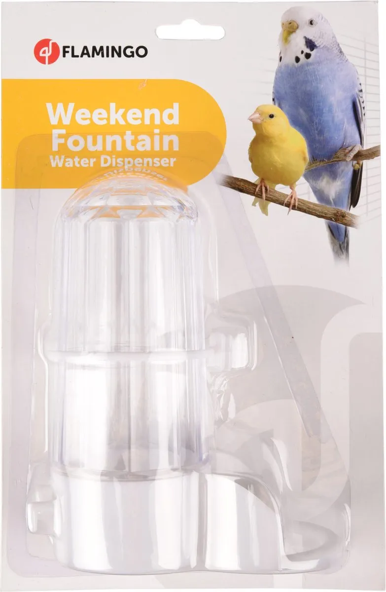 Flamingo Vogelaccessoire Drinkbak Wit