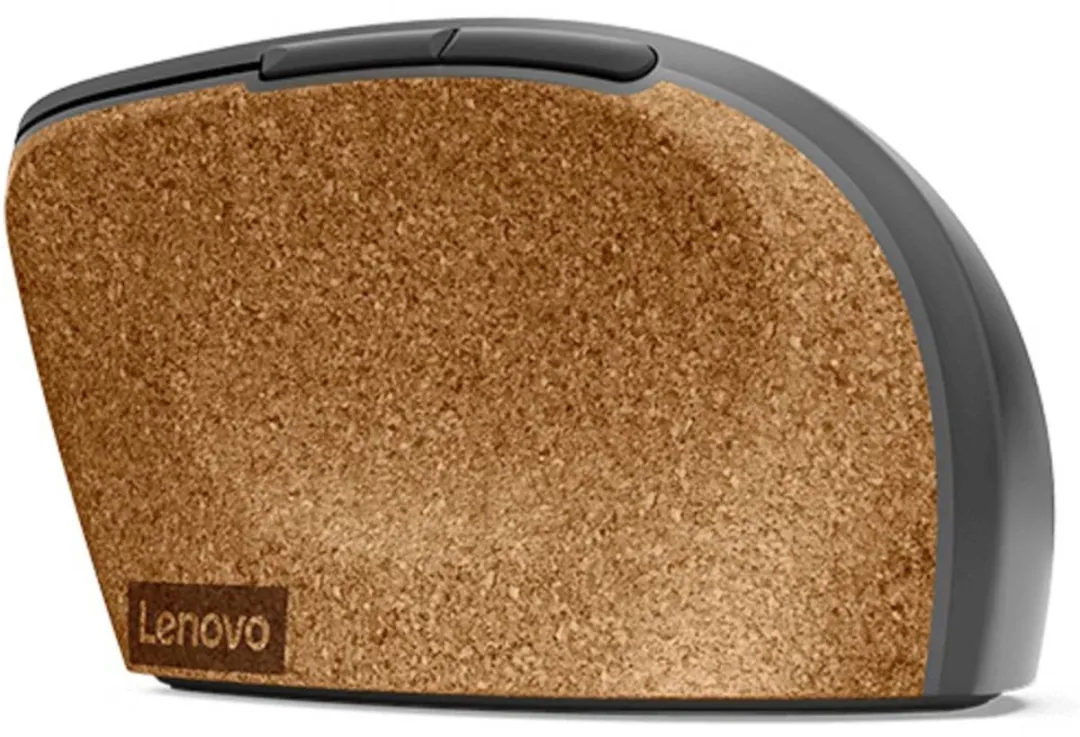 Lenovo Go Wireless Vertical Ergonomische Muis GY51C33980 - 6 Knoppen - 2400 dpi - Grijs/Hout