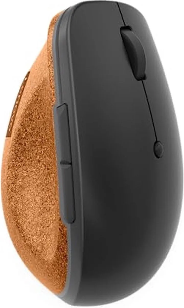 Lenovo Go Wireless Vertical Ergonomische Muis GY51C33980 - 6 Knoppen - 2400 dpi - Grijs/Hout