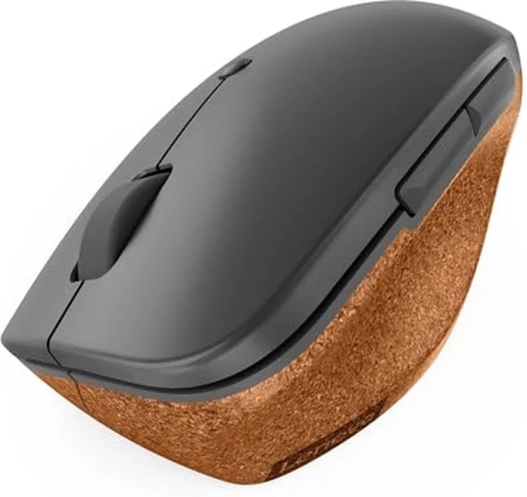 Lenovo Go Wireless Vertical Ergonomische Muis GY51C33980 - 6 Knoppen - 2400 dpi - Grijs/Hout