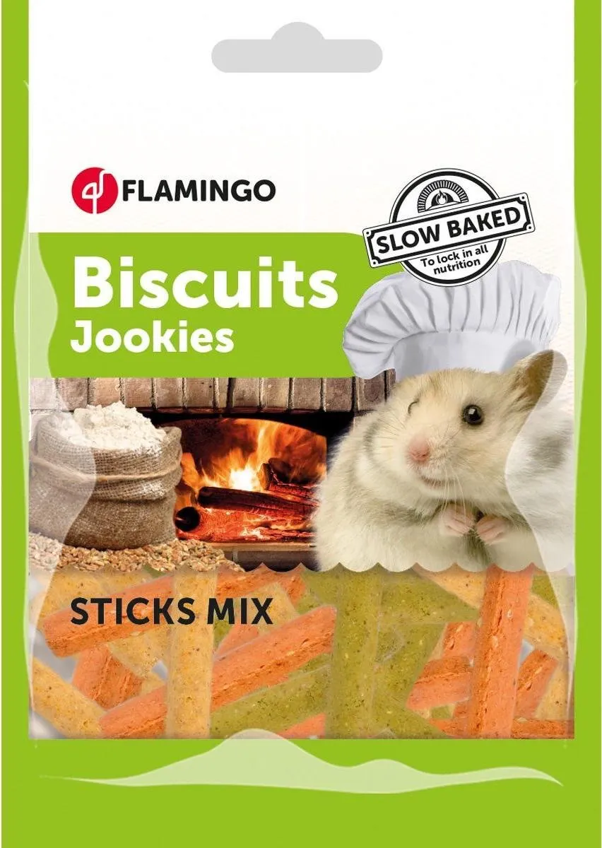 Flamingo - Knaagsnack Stick mix - Oranje - 100 gr