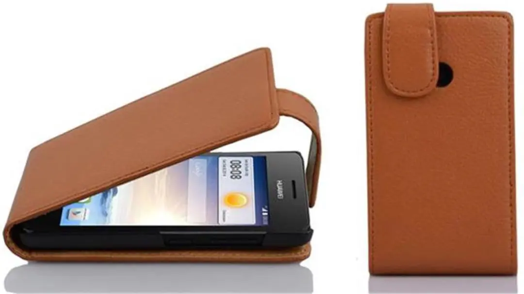 Cadorabo Hoesje geschikt voor Huawei ASCEND G330 in COGNAC BRUIN