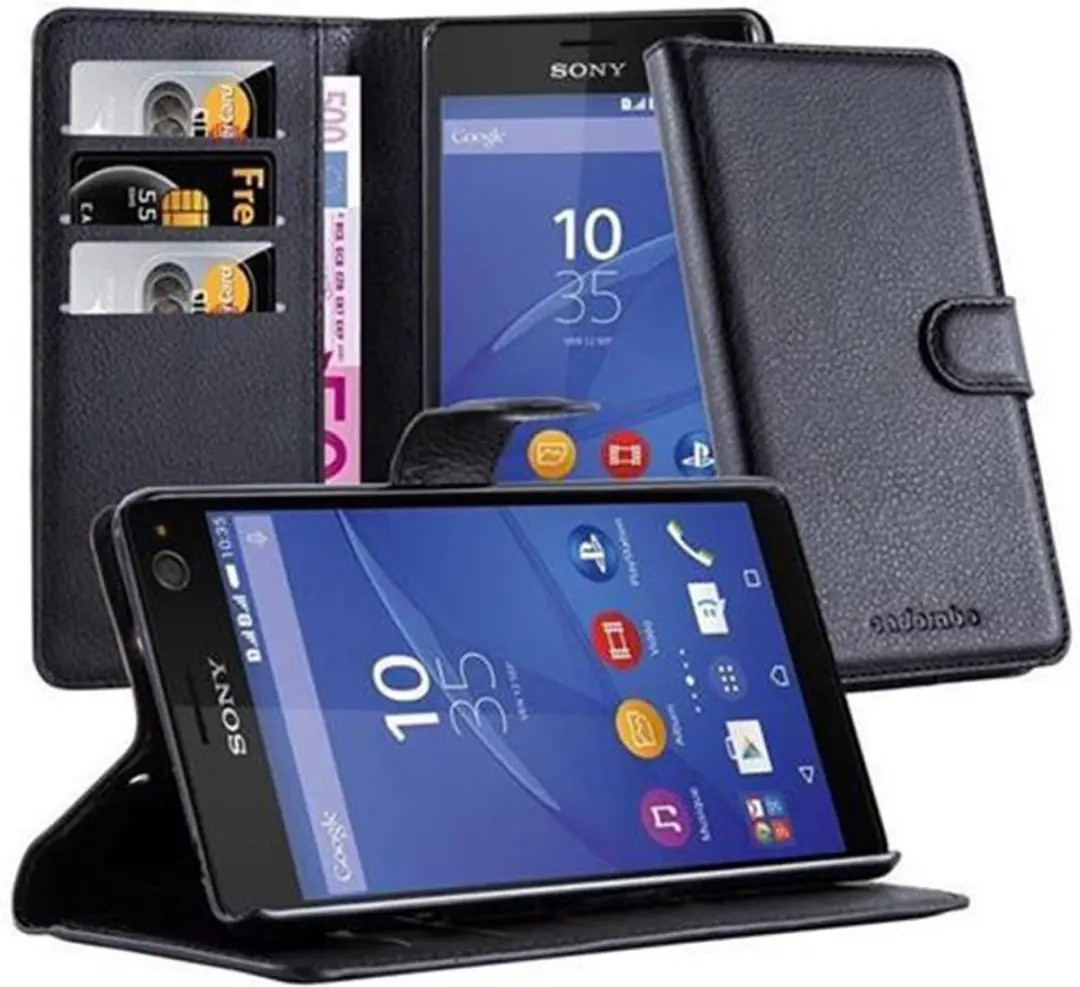 Cadorabo Hoesje geschikt voor Sony Xperia C4 in PHANTOM ZWART