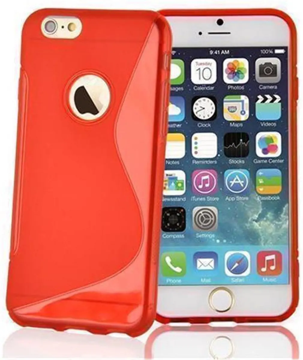 Cadorabo Hoesje geschikt voor Apple iPhone 6 / 6S in INFERNO ROOD