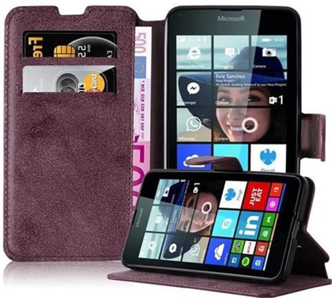 Cadorabo Hoesje geschikt voor Nokia Lumia 640 in MAT ROOD