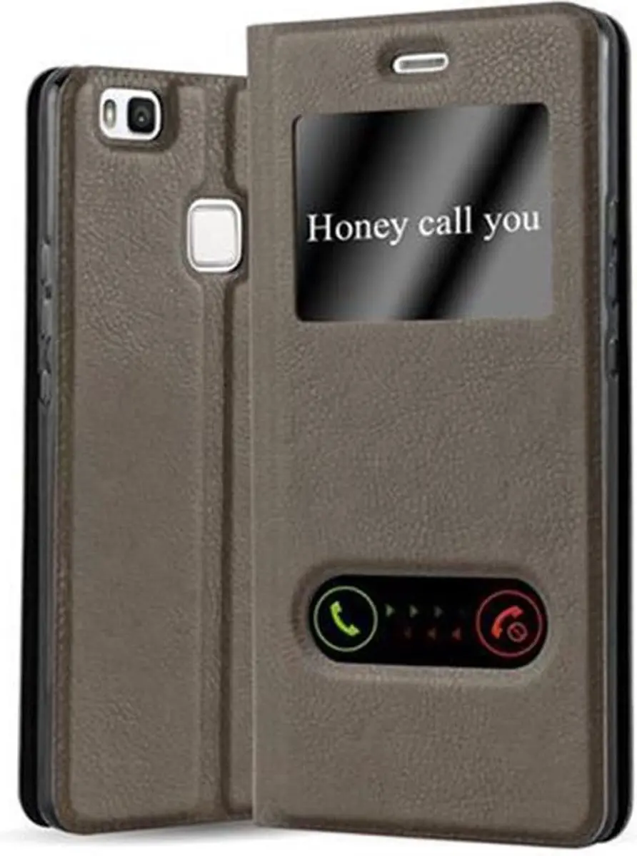 Cadorabo Hoesje geschikt voor Huawei P9 LITE 2016 / G9 LITE in STEEN BRUIN