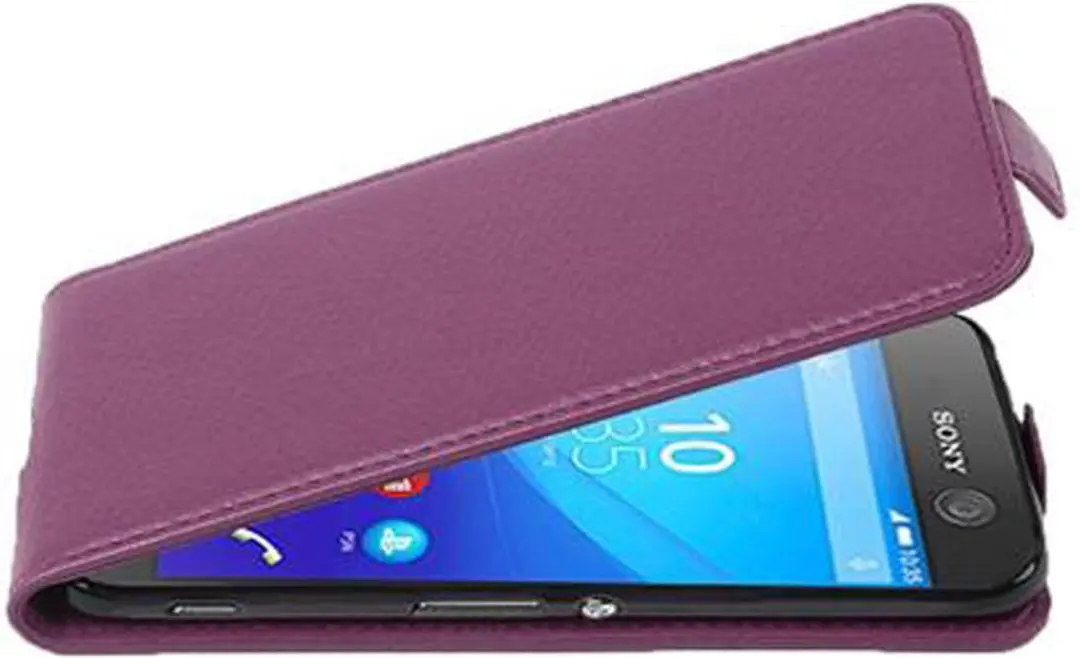 Cadorabo Hoesje geschikt voor Sony Xperia M5 in BORDEAUX PAARS
