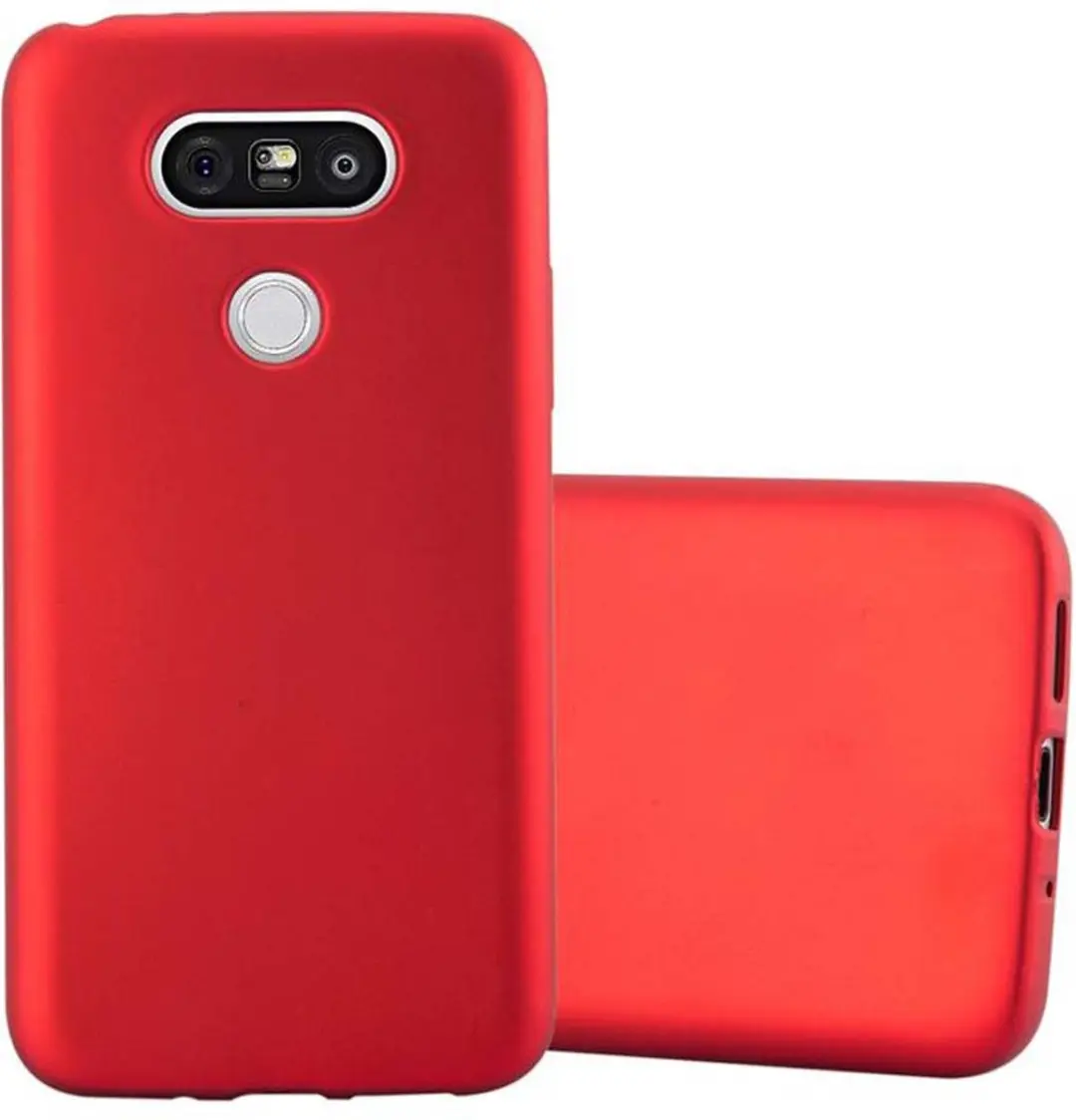 Cadorabo Hoesje geschikt voor LG G5 in METALLIC ROOD