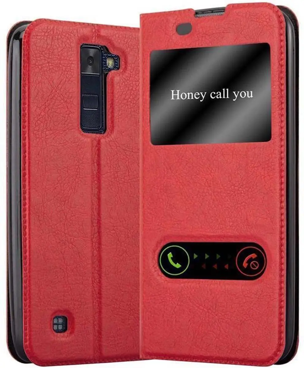 Cadorabo Hoesje geschikt voor LG K8 2016 in SAFRAN ROOD