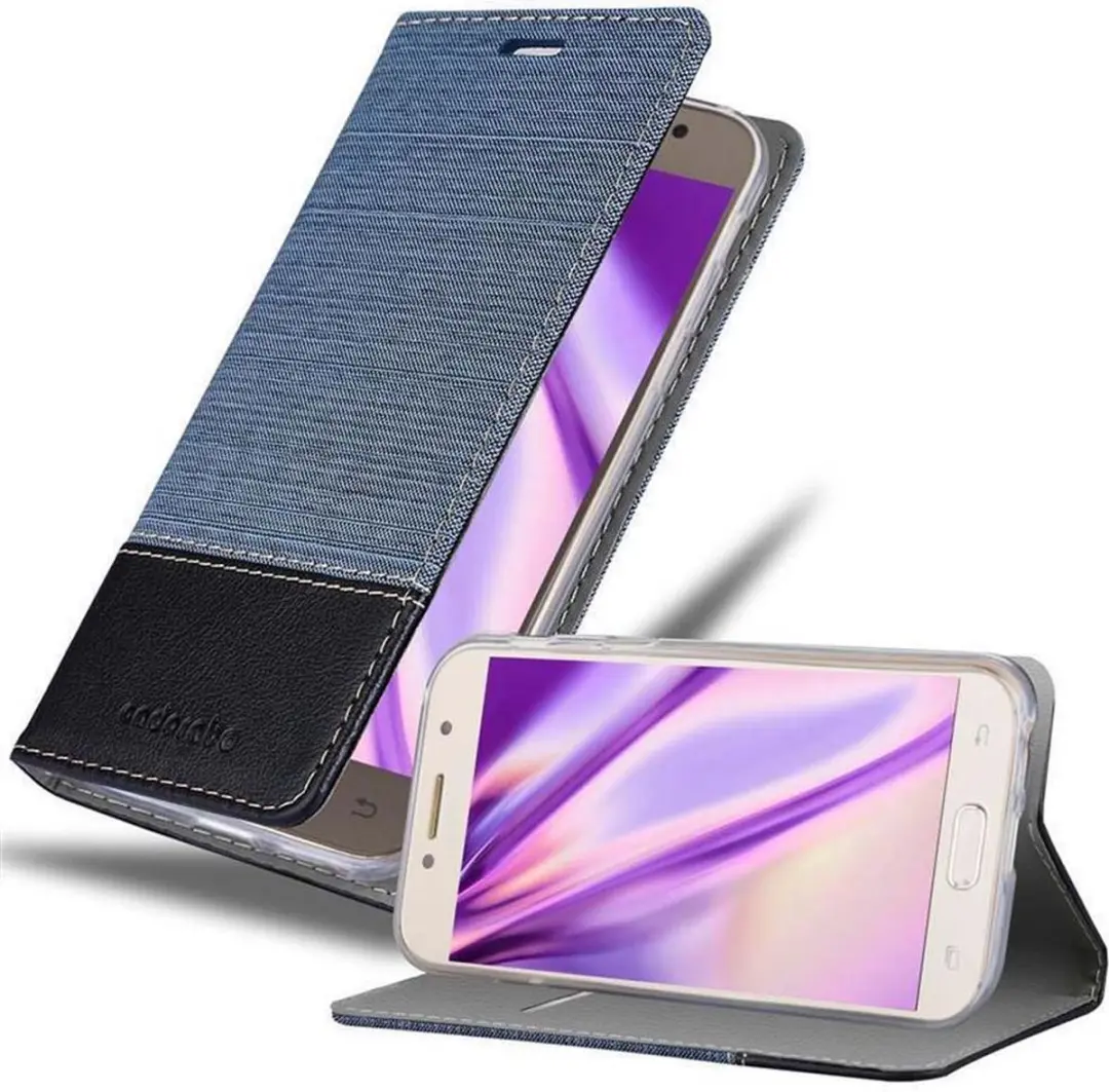 Cadorabo Hoesje geschikt voor Samsung Galaxy A7 2017 in DONKERBLAUW ZWART