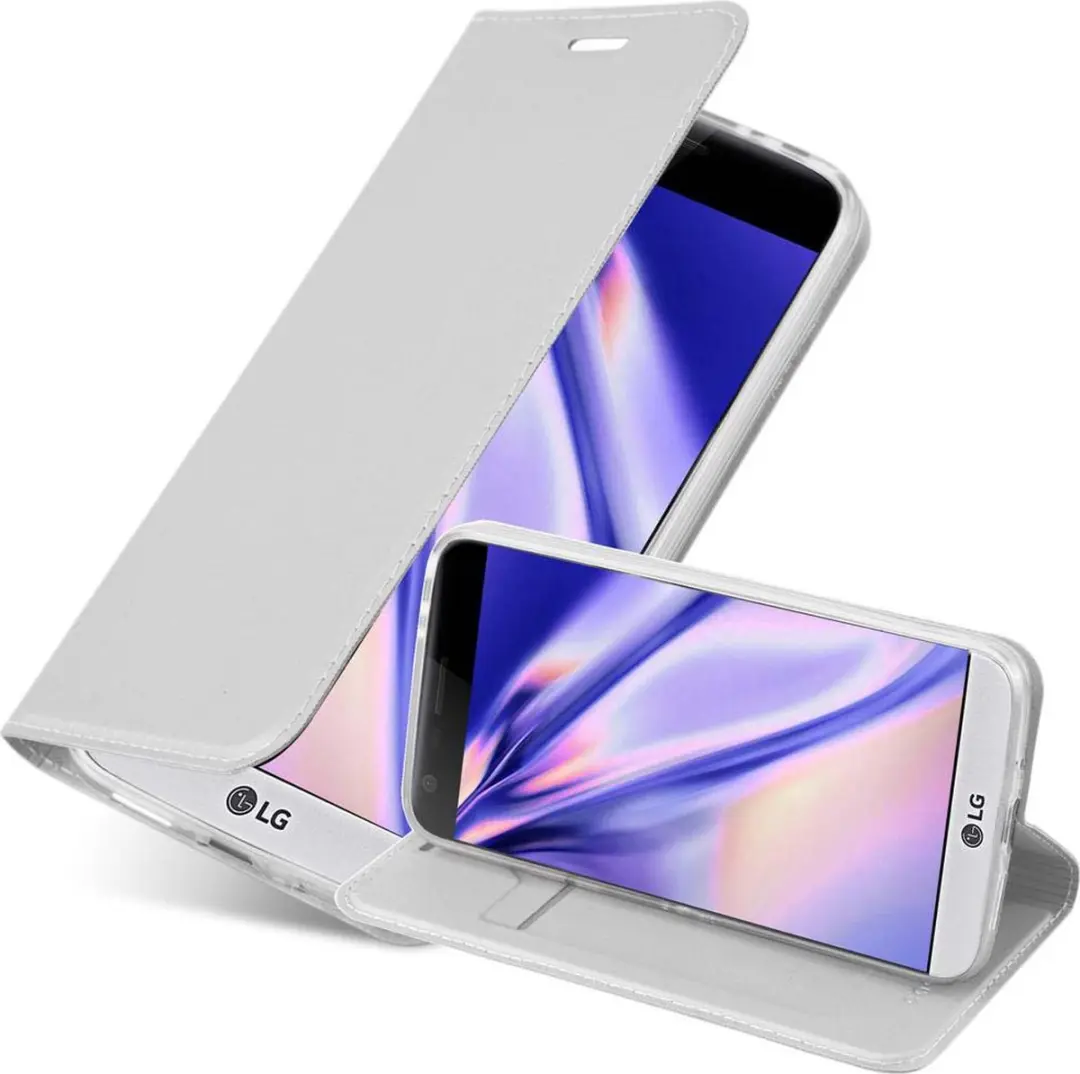 Cadorabo Hoesje geschikt voor LG G5 in CLASSY ZILVER