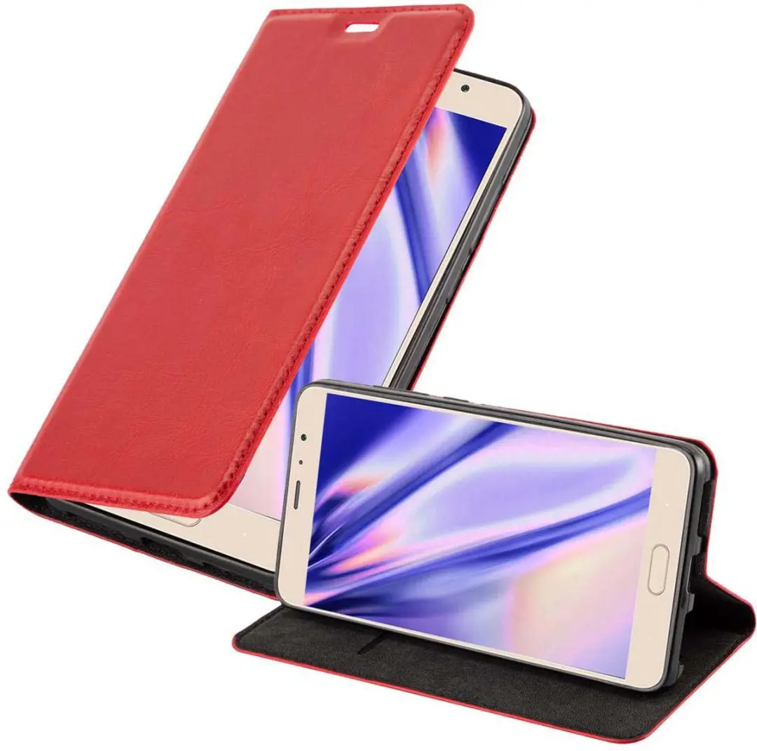 Cadorabo Hoesje geschikt voor Xiaomi RedMi PRO in APPEL ROOD - Beschermhoes met magnetische sluiting, standfunctie en kaartvakje Book Case Cover Etui