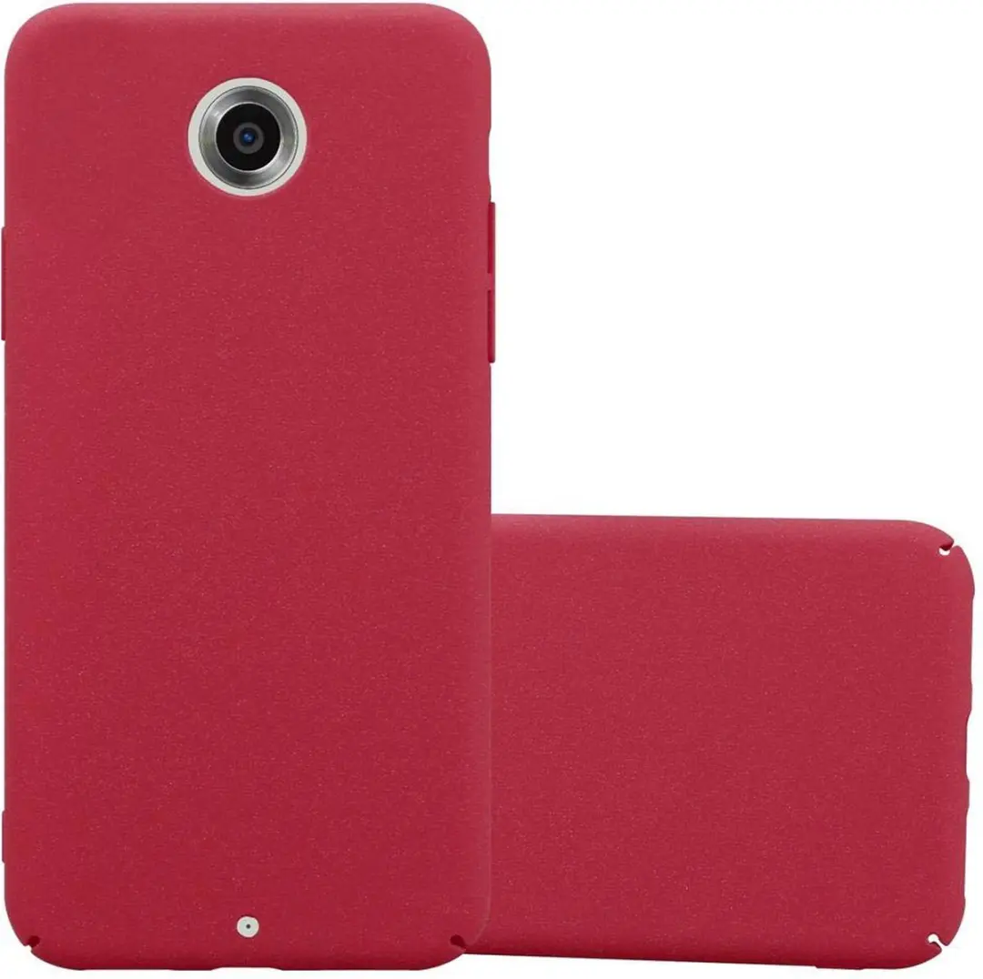Cadorabo Hoesje geschikt voor Motorola Google NEXUS 6 in FROSTY ROOD