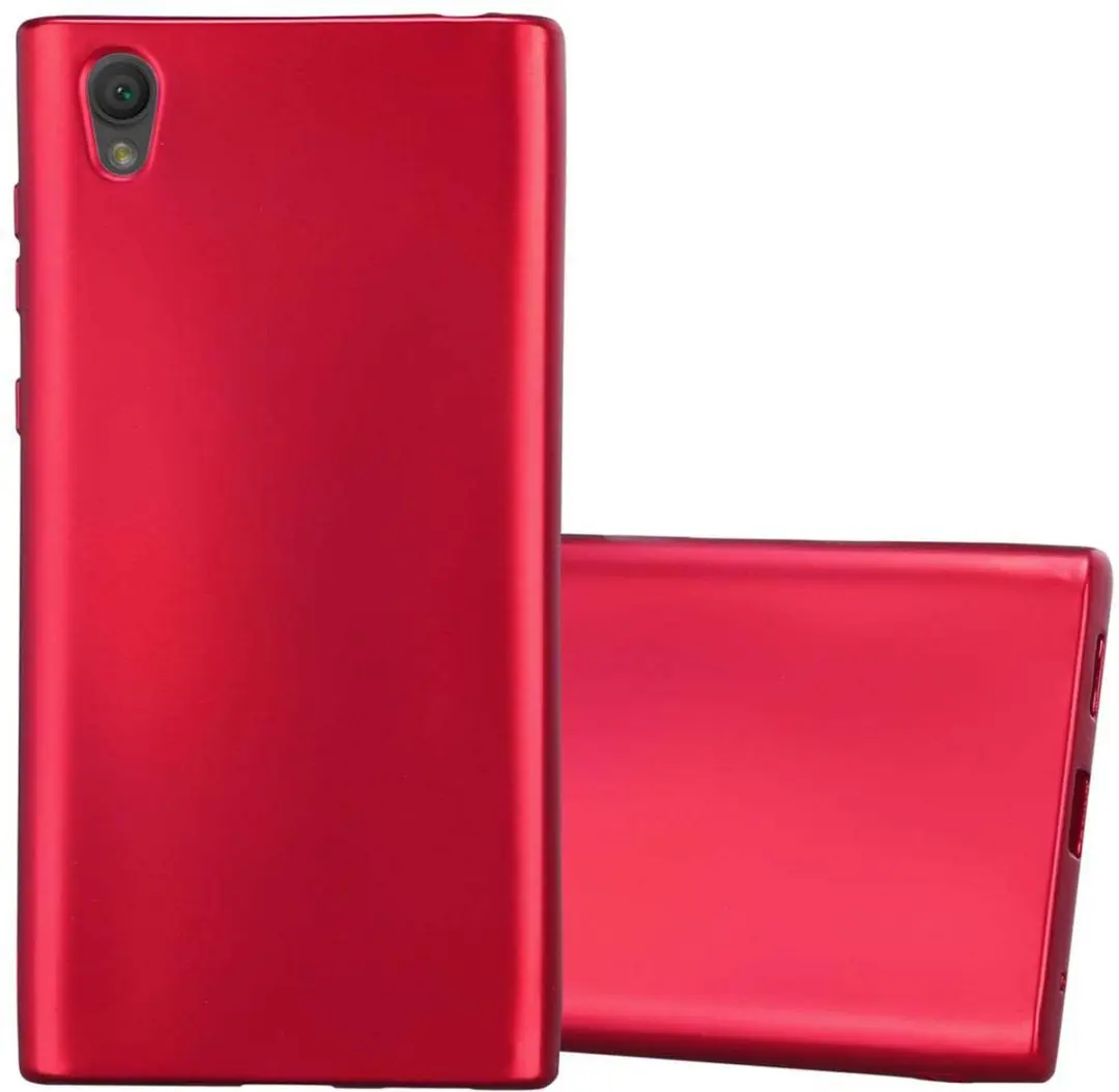 Cadorabo Hoesje geschikt voor Sony Xperia L1 in METALLIC ROOD