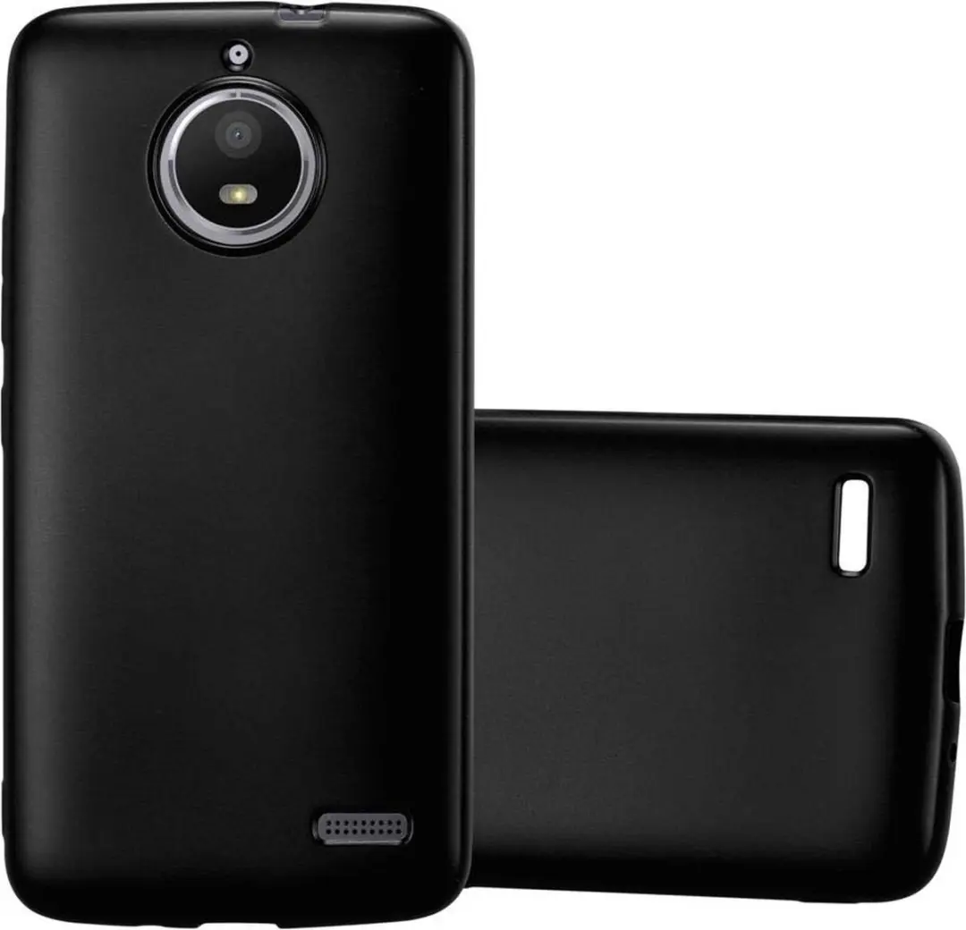 Cadorabo Hoesje geschikt voor Motorola MOTO E4 in METALLIC ZWART