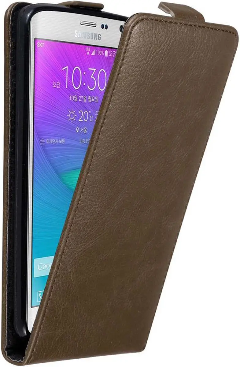 Cadorabo Hoesje geschikt voor Samsung Galaxy NOTE EDGE in KOFFIE BRUIN