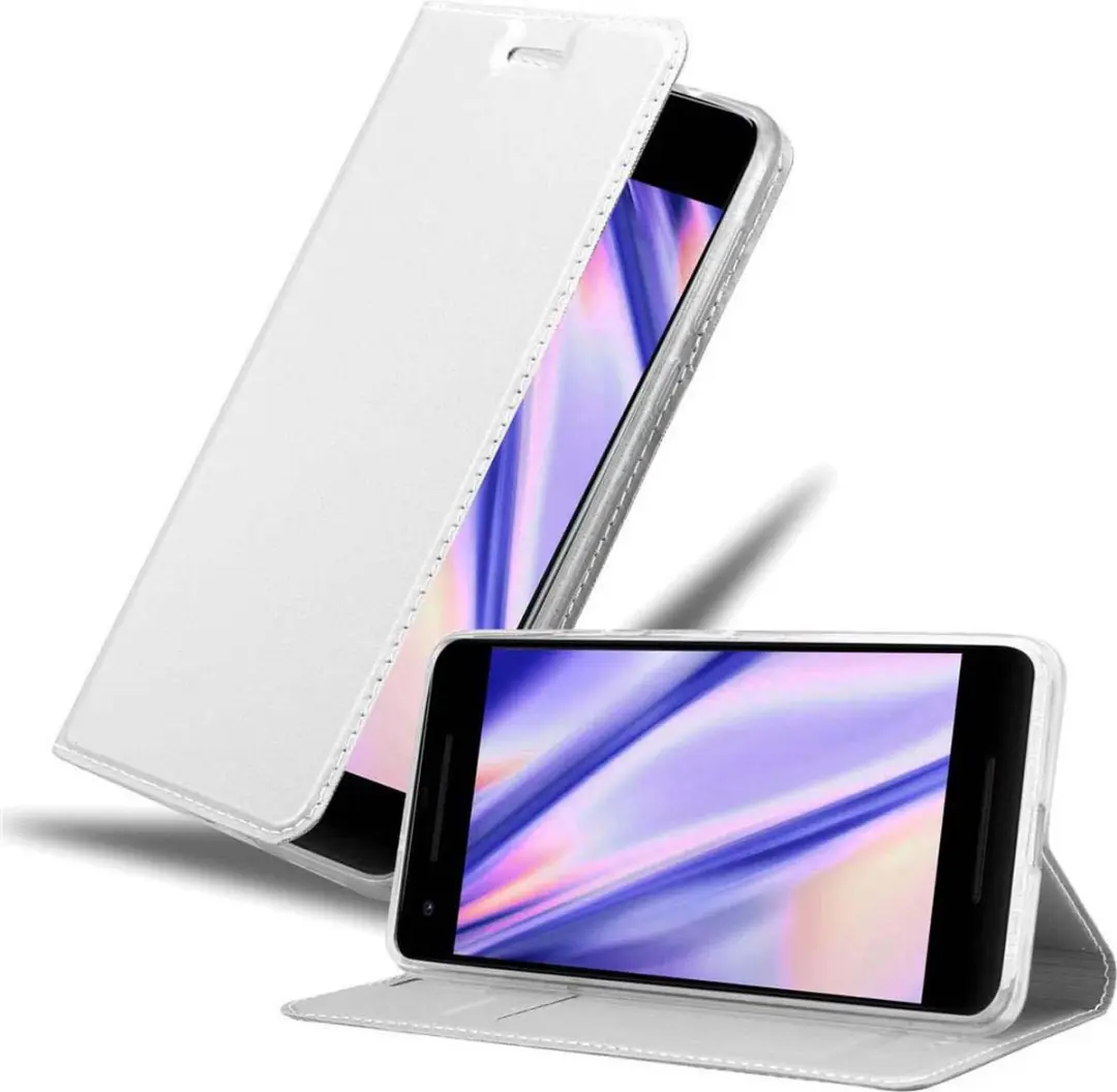 Cadorabo Hoesje geschikt voor Google PIXEL 2 XL in CLASSY ZILVER