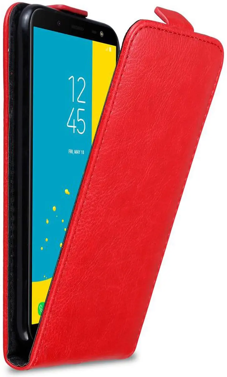 Cadorabo Hoesje geschikt voor Samsung Galaxy J6 2018 in APPEL ROOD