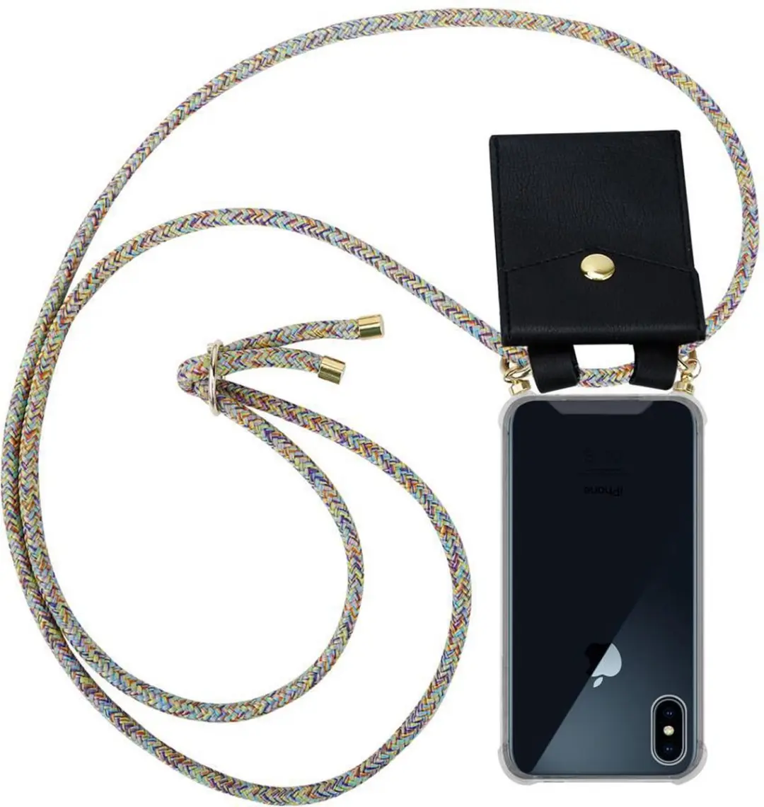 Cadorabo Hoesje geschikt voor Apple iPhone X / XS in REGENBOOG