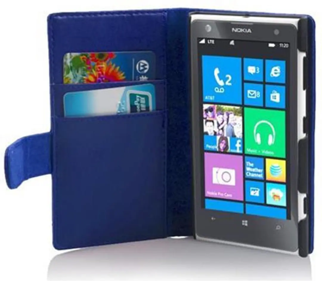 Cadorabo Hoesje geschikt voor Nokia Lumia 1020 in BRILJANT BLAUW