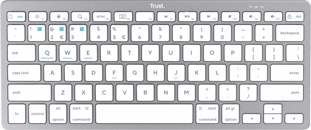 Trust Nado Draadloos Toetsenbord 24651 - Zilver