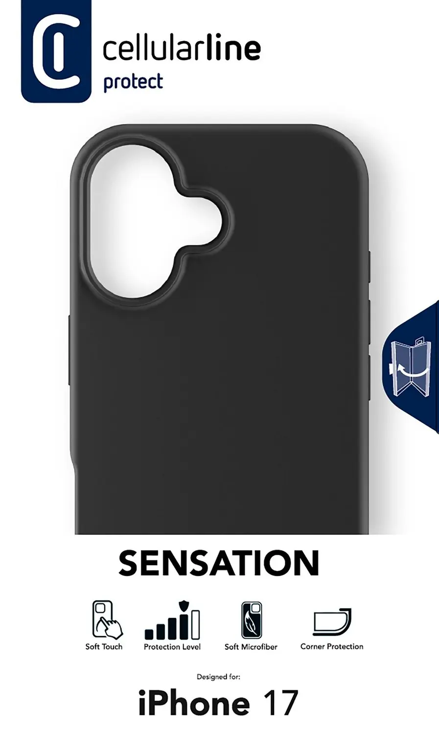 Cellularline Sensation SENSATIONIPH17K Hoesje - Zwart - afbeelding 6 van 6
