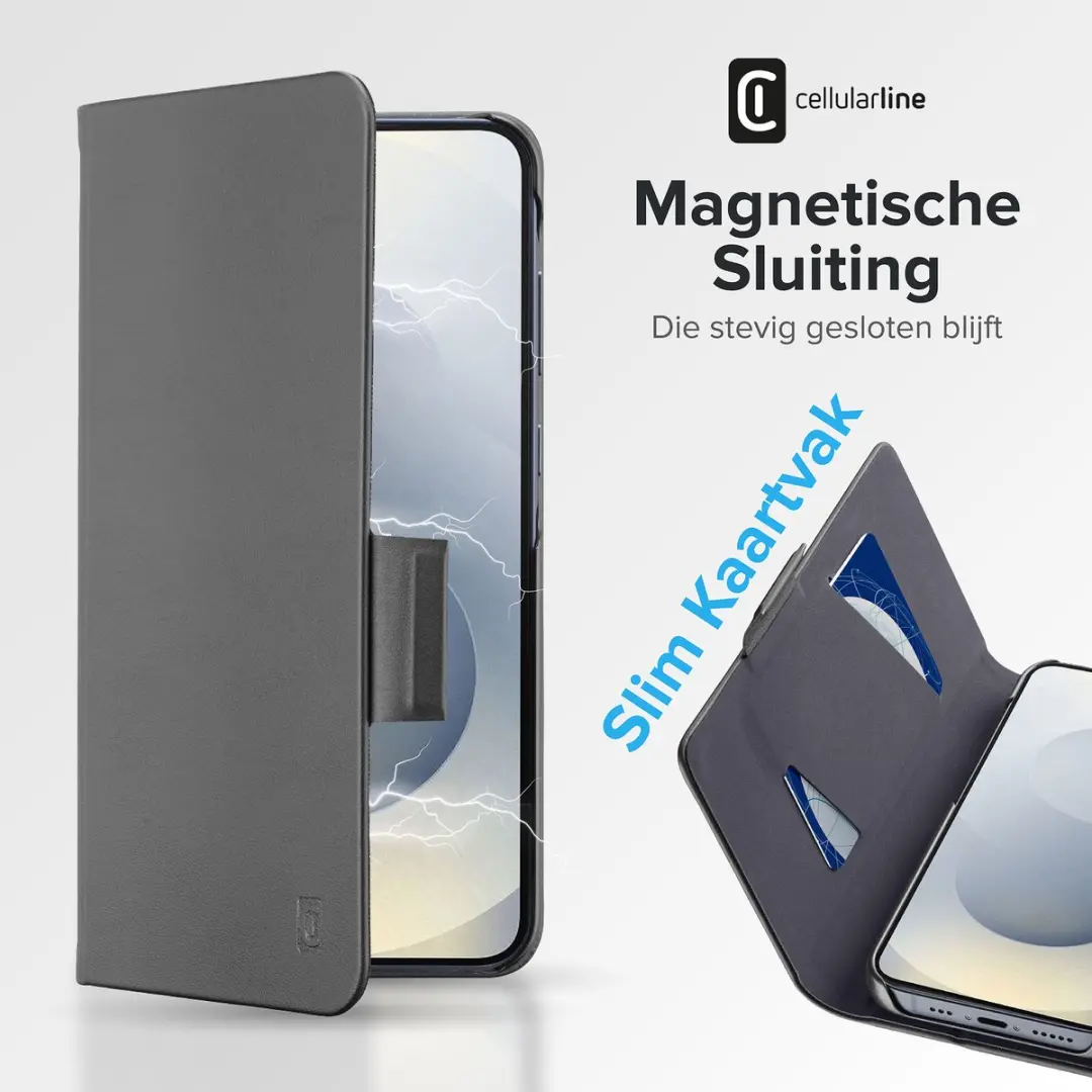 Cellularline Book Hoesje BOOK3GALS25FEK - Zwart - afbeelding 5 van 6