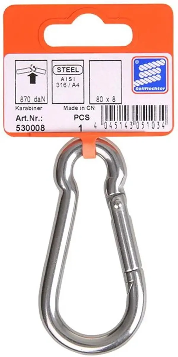 ProPlus Karabijnhaak 80 x 8 mm