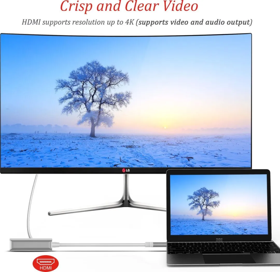 Lenovo USB-C Hub LEN-C115-SL - 4K HDMI/VGA - Zilver