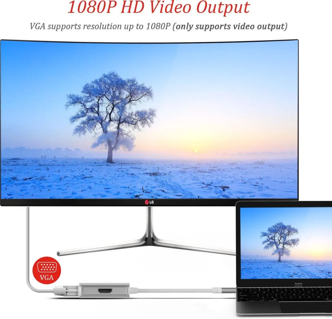Lenovo USB-C Hub LEN-C115-SL - 4K HDMI/VGA - Zilver