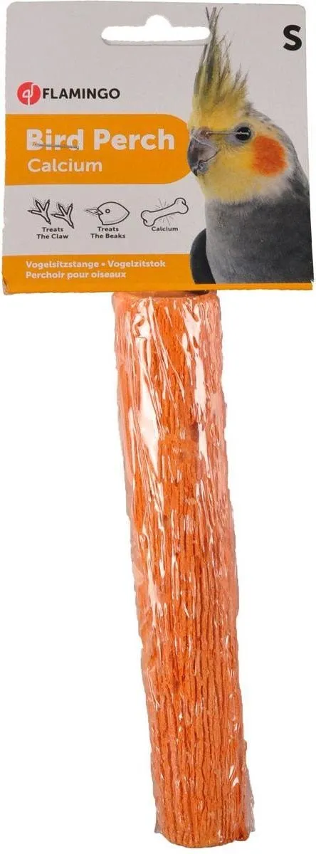 Flamingo Vogelzitstok Calcium Oranje - S