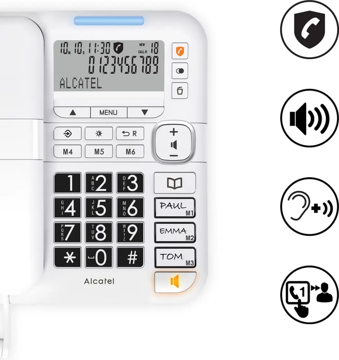Alcatel TMAX 70 ATL1424294 Huistelefoon - Wit - afbeelding 2 van 6