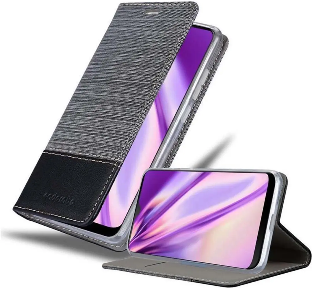 Cadorabo Hoesje geschikt voor HTC Desire 19 PLUS in GRIJS ZWART