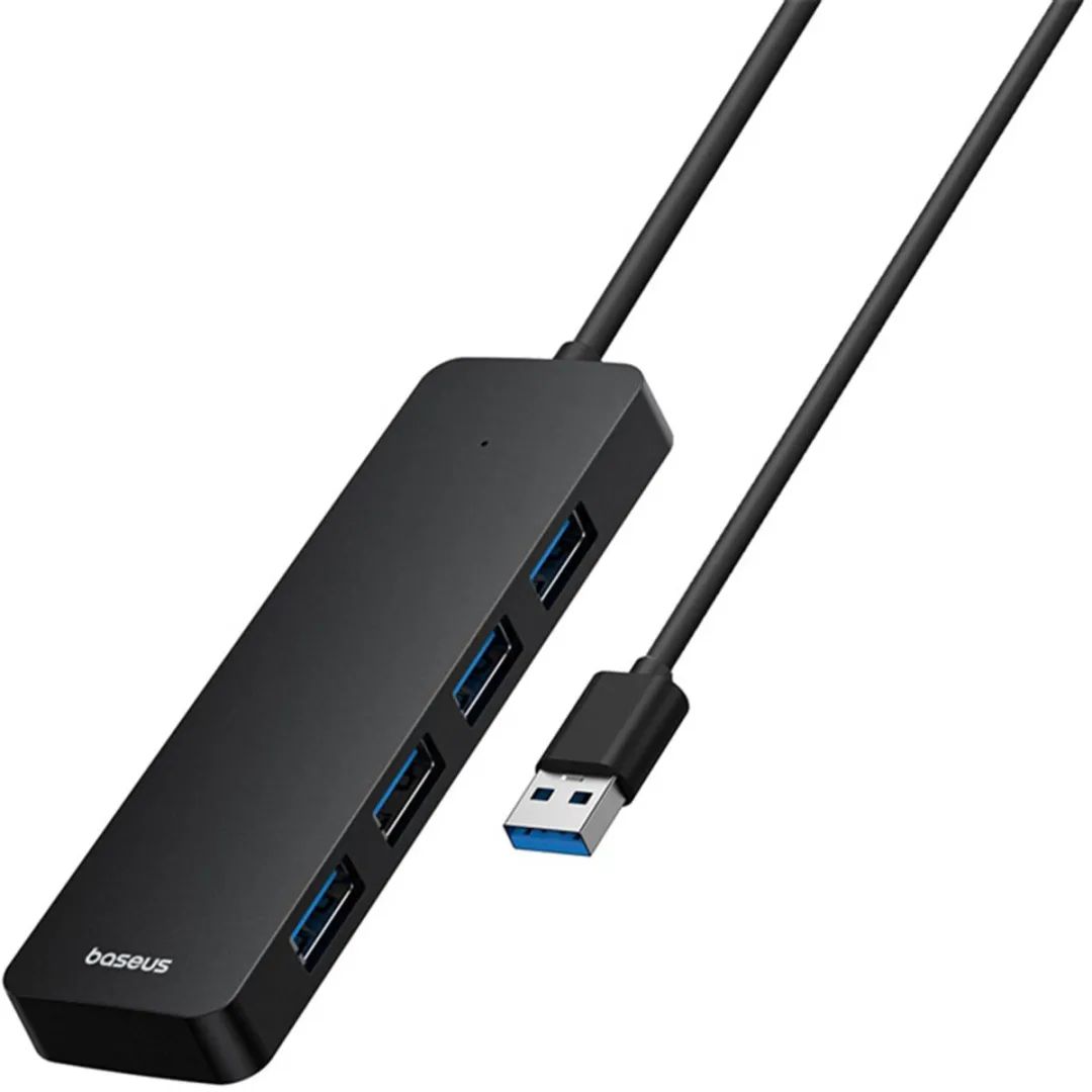 Baseus UltraJoy Lite 4-in-1 USB-Hub 100cm - Zwart
