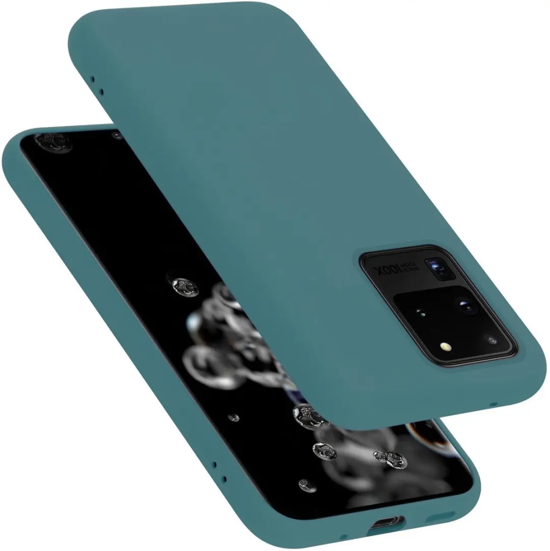 Cadorabo Hoesje geschikt voor Samsung Galaxy S20 ULTRA in LIQUID GROEN