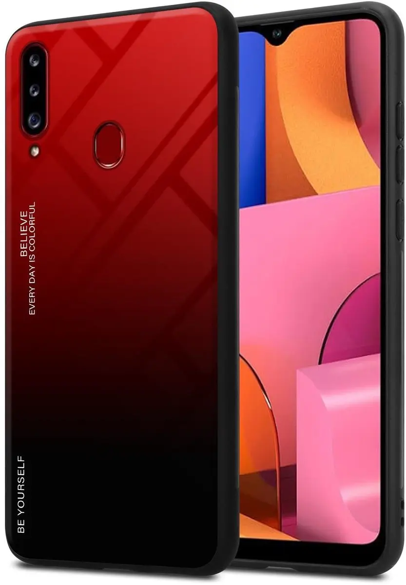 Cadorabo Hoesje geschikt voor Samsung Galaxy A20s in ROOD