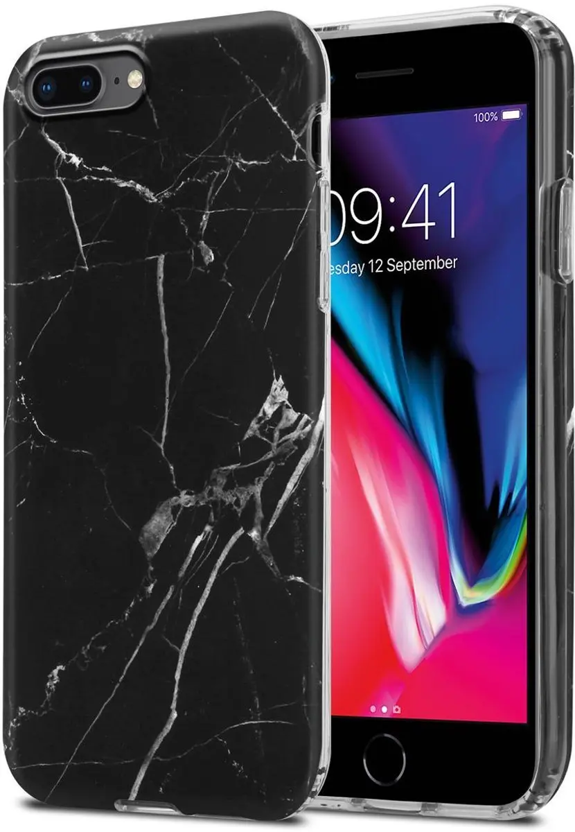 Cadorabo Hoesje geschikt voor Apple iPhone 7 PLUS / 7S PLUS / 8 PLUS in Zwart Wi
