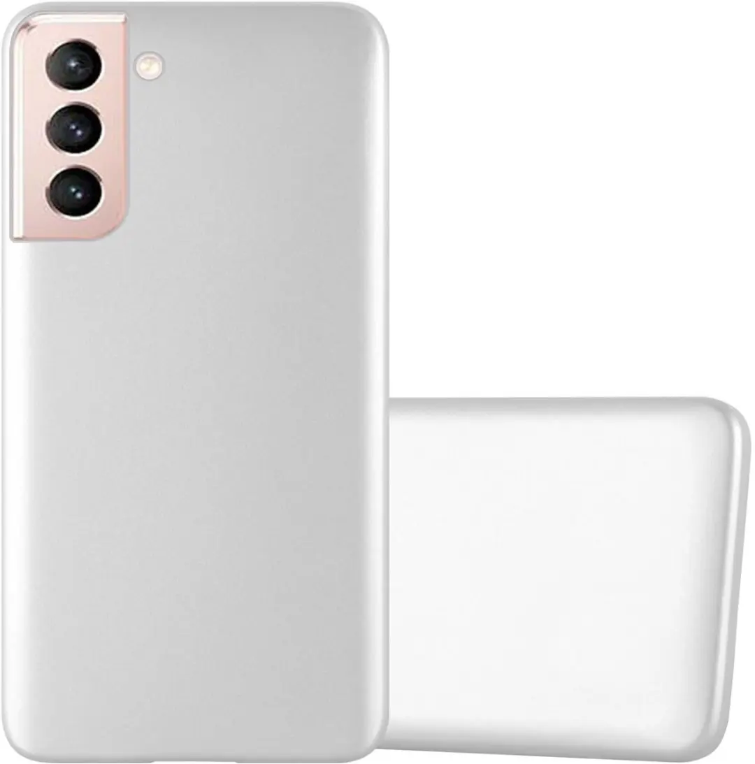 Cadorabo Hoesje geschikt voor Samsung Galaxy S21 5G in METALLIC ZILVER