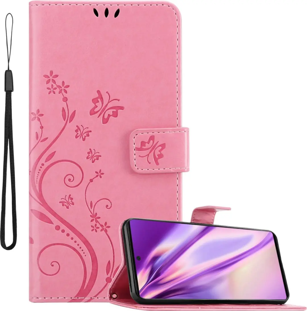 Cadorabo Hoesje geschikt voor Google PIXEL 6 PRO in BLOEMEN ROZE