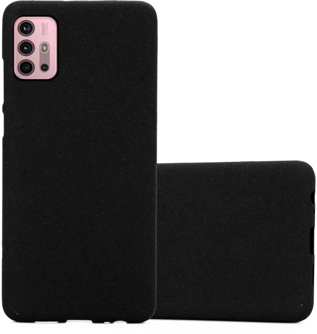 Cadorabo Hoesje geschikt voor Motorola MOTO G10 / G30 in FROST ZWART