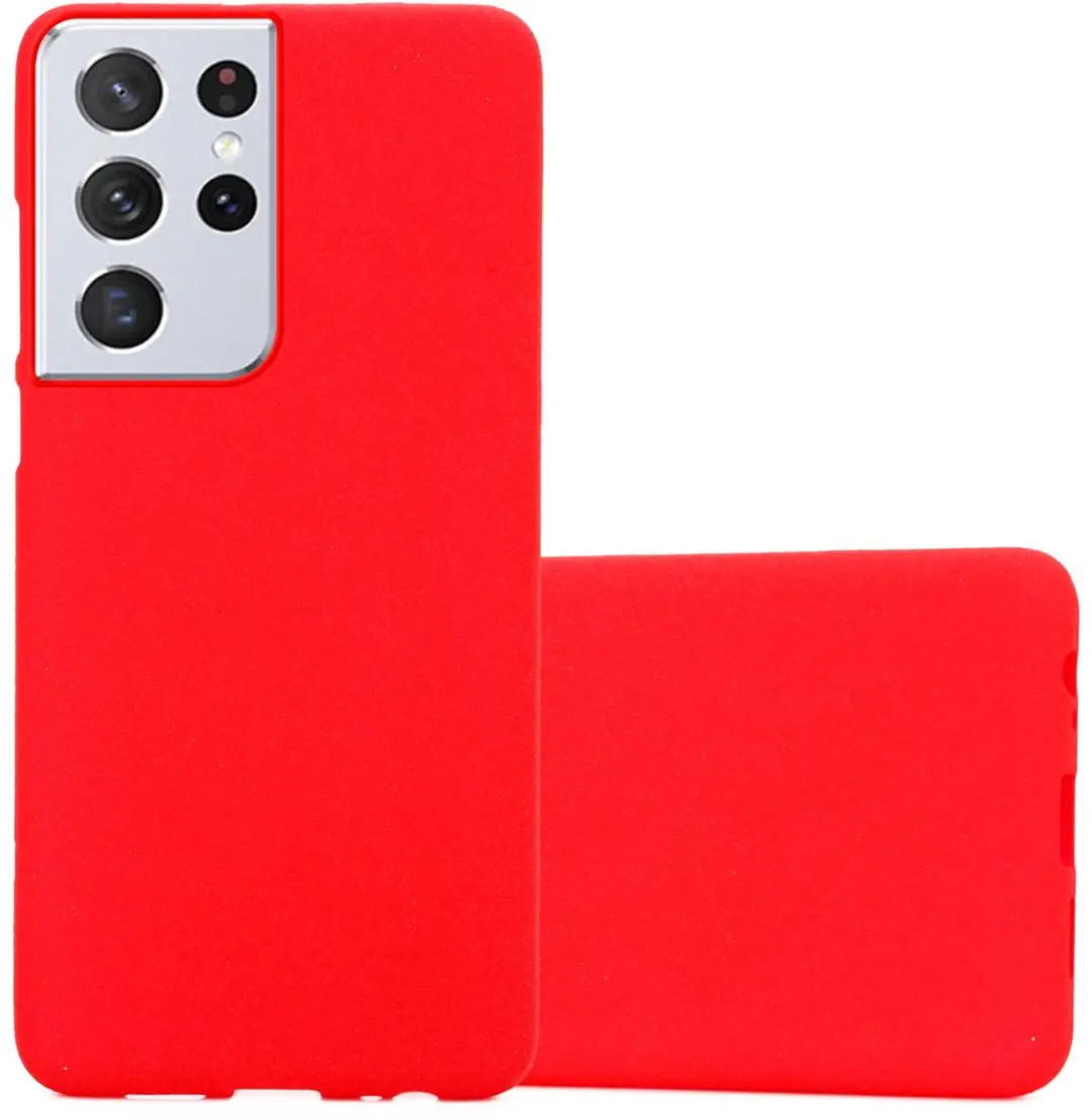 Cadorabo Hoesje geschikt voor Samsung Galaxy S22 ULTRA in FROST ROOD