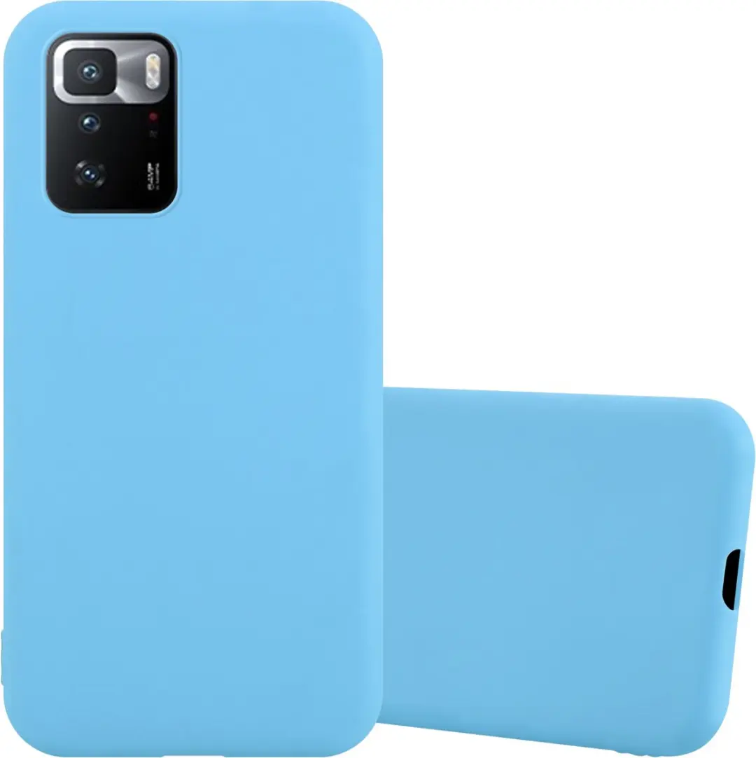 Cadorabo Hoesje geschikt voor Xiaomi POCO X3 GT in CANDY BLAUW