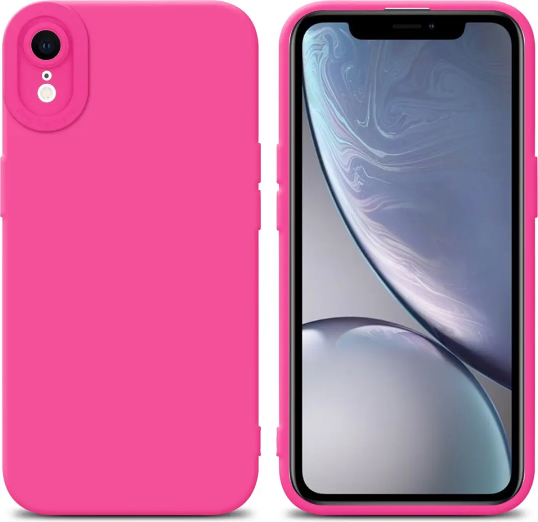 Cadorabo Hoesje geschikt voor Apple iPhone XR in FLUID HOTPINK