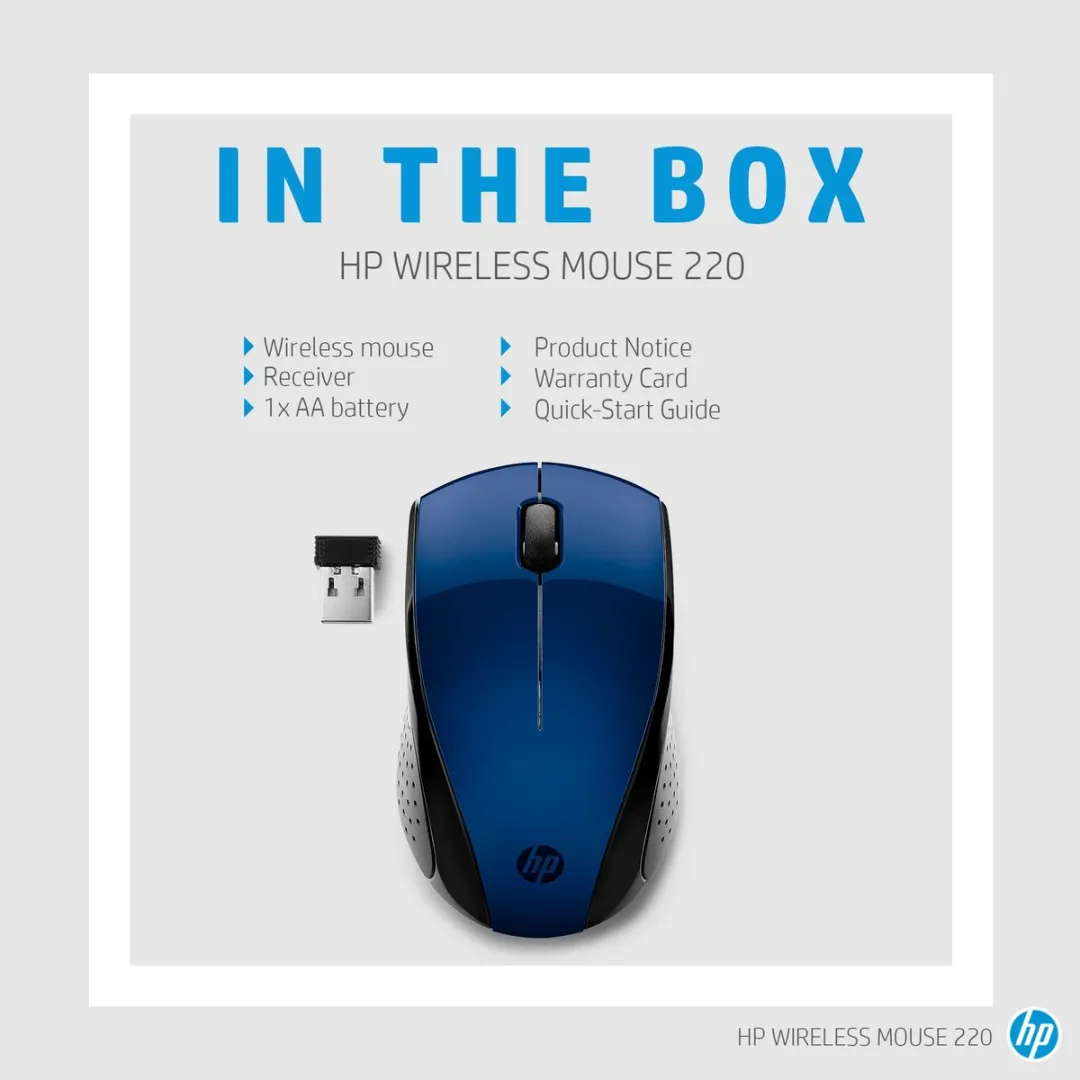 HP 7KX11AA#ABB Wireless Mouse - Blauw
