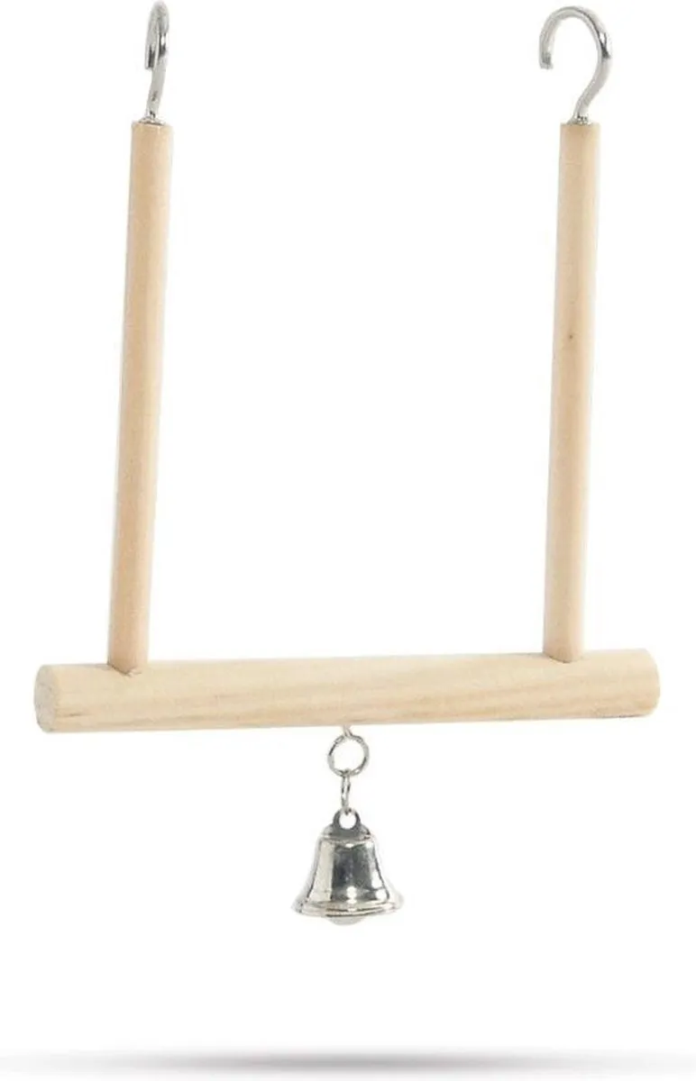 Beeztees Houten Schommel - Met Bel Beige/Grijs