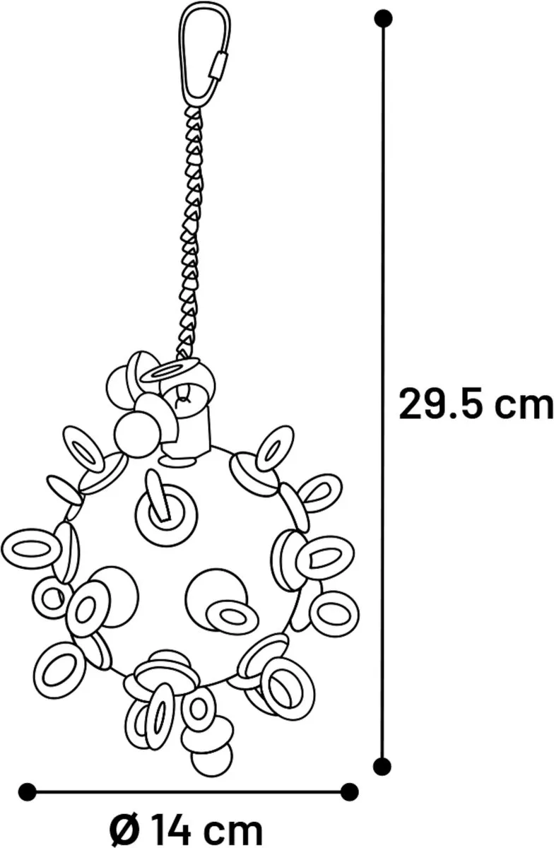 Flamingo Jib Parkietenspeelgoed - Vs Jib 29,5cm Meerkleurig