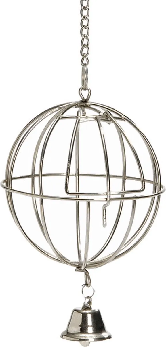 Beeztees Voederbal+Deur Knaagdier Chroom 12cm - afbeelding 6 van 6