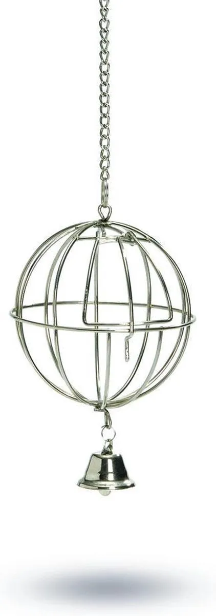 Beeztees Voederbal+Deur Knaagdier Chroom 12cm