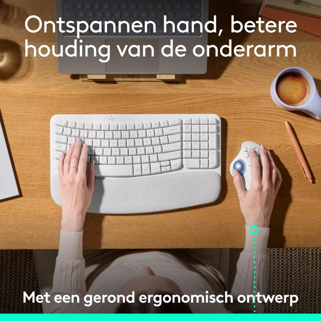 Logitech Ergo M575S Draadloze Muis - Wit